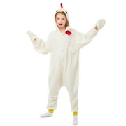 Polyester CANASOUR Chicken Onesie Funny Christmas Festival Party Outfit Animal Pajamas for Kids 4T