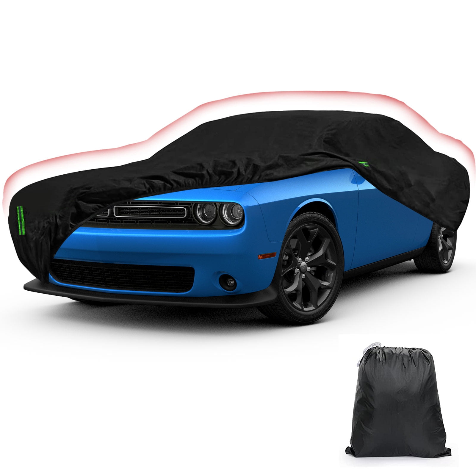 Polyester Car Cover Waterproof Outdoor UV Dust Resistant For Dodge Challenger