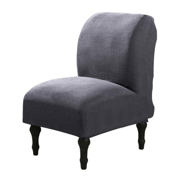 Polyester Chair Covers High Stretch Armless Chair Covers for Living Room Luxury Thick Velvet Chair Slipcovers Modern Furniture Protector with Elastic Bottom, Machine Washable