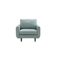 thumbnail image 1 of Benzara BM180281 Polyester Chair with Round Legs & Arms, Teal Blue - 35.75 x 36.25 x 39.25 in., 1 of 2