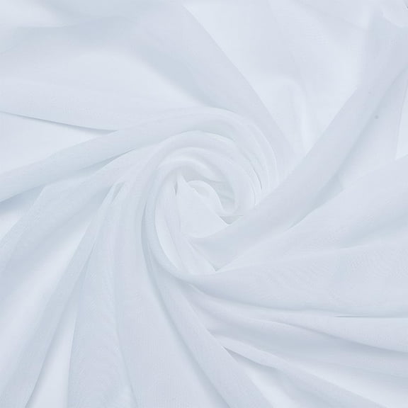 Polyester Chiffon Fabric for DIY Crafts Garment Accessories White 1500mm