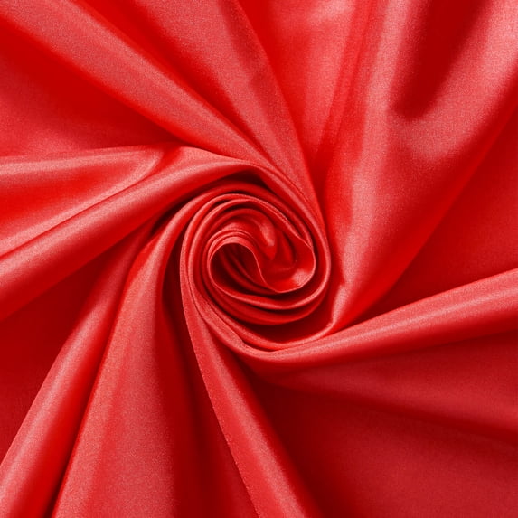 Polyester China Silk Lining Fabric 60" Wide Habutai By The Yard (Red)