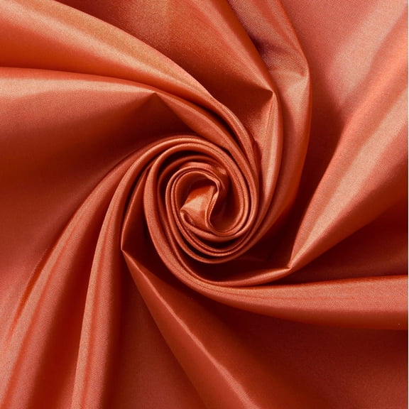 Polyester China Silk Lining Fabric 60" Wide Habutai By The Yard (Rust)