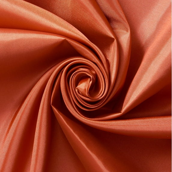 Polyester China Silk Lining Fabric 60" Wide Habutai By The Yard (Rust)