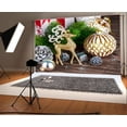 thumbnail image 1 of Polyester Christmas Decoration Backdrop 7x5ft Photography Backdrop Xmas Reindeer Model Balls Gifts Pine Twigs Wood Plank New Year Festival Celebratio, 1 of 3