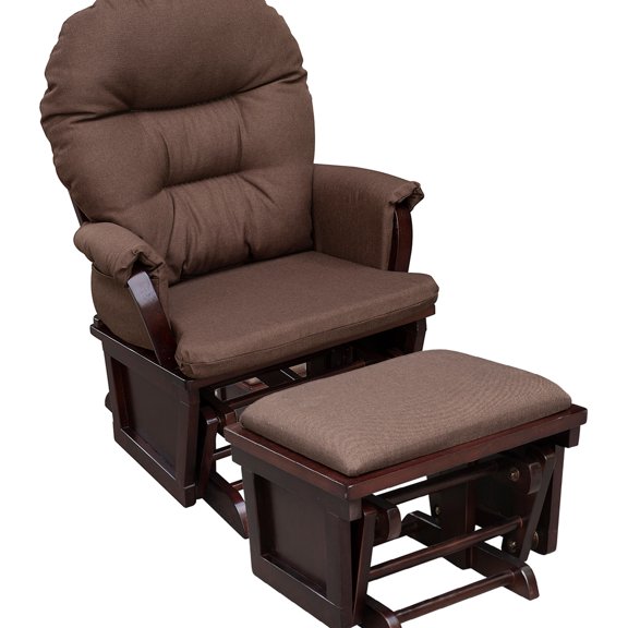 Polyester Construction - Rocking Function with Ottoman - Office Relaxation - High - stability Design Glider Chair