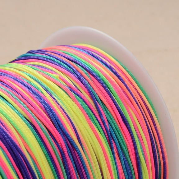 Polyester Cord Knotting Cord Beading String for Bracelet Making Colorful 1mm about 300meter/roll