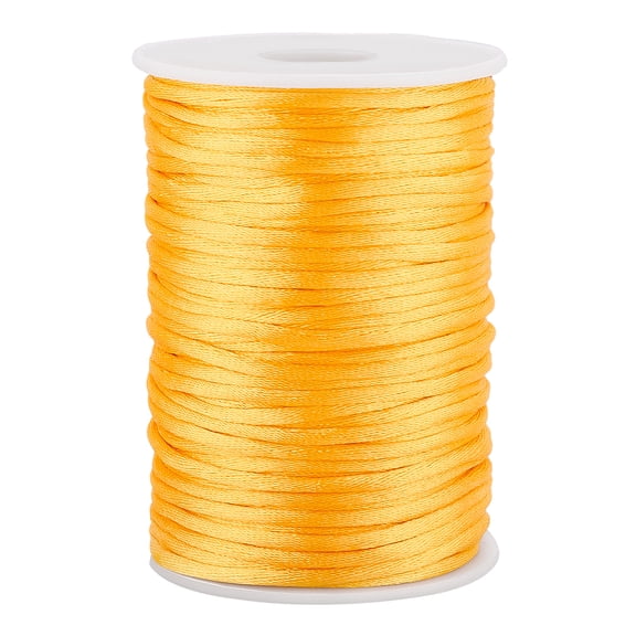 Polyester Cord for Knitting Chinese Knots Gold 3mm about 54.68 Yards(50m)/Roll DIY