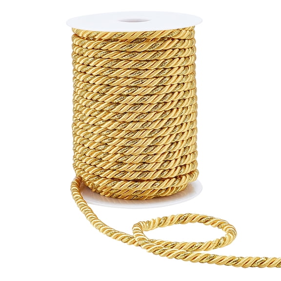 Polyester Cords Cords/Twisted Cords 3-Ply Gold 5mm 25.04 Yards(22.9m)/Roll diy