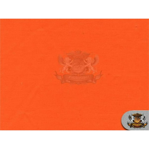 Polyester Cotton Broadcloth ORANGE Fabric / 60" W / Sold By the Yard