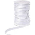 thumbnail image 1 of Polyester & Cotton Fabic Band Satin Ribbon For Costumes Clothing Robes Edge Strip Sewing Accessory White 14x2mm, 1 of 6