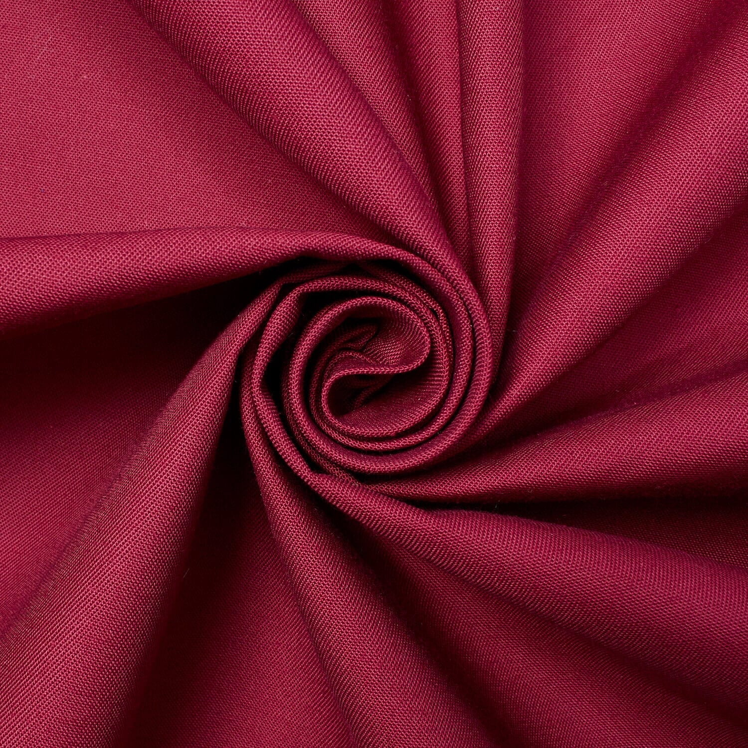 Polyester Cotton Twill 60/61 Inch Medium Weight Machine Washable Fabric For Sewing, Upholstery, Crafts, Fashion Apparel, Decor, & More - Burgundy, 10 Yards