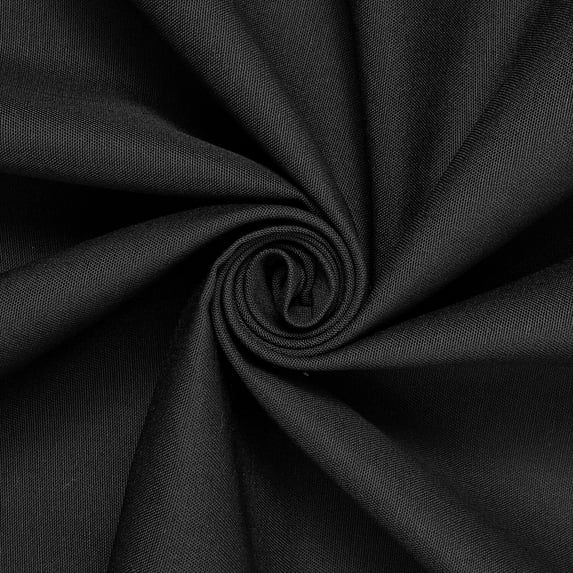 Polyester Cotton Twill 61" Wrinkle Resistant Fabric By The Yard - Black