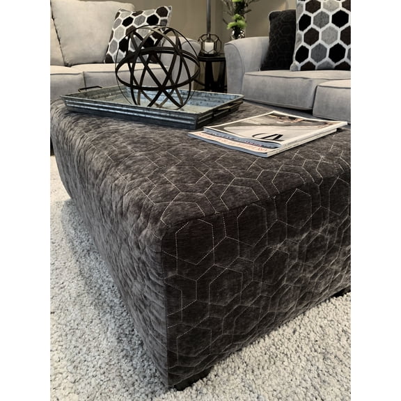 Polyester Covered Cocktail Ottoman | Used as Side Table in Living Room, Tray Feature | 1.8 Density Foam and Sturdy Frame | Addresses Need for Comfortable Furniture