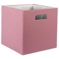 thumbnail image 1 of DII 11" Square Modern Polyester Cube Solid Storage Bin in Rose Pink, 1 of 4