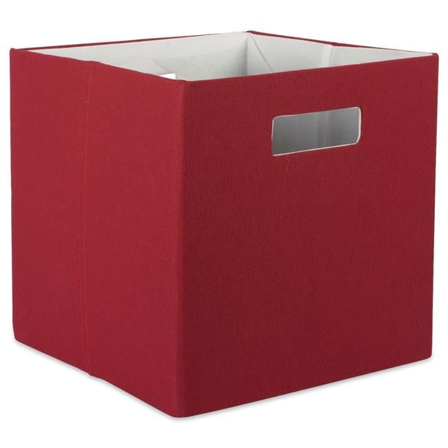 Rust Red Collapsible Polyester Storage Cube, 11x11x11
