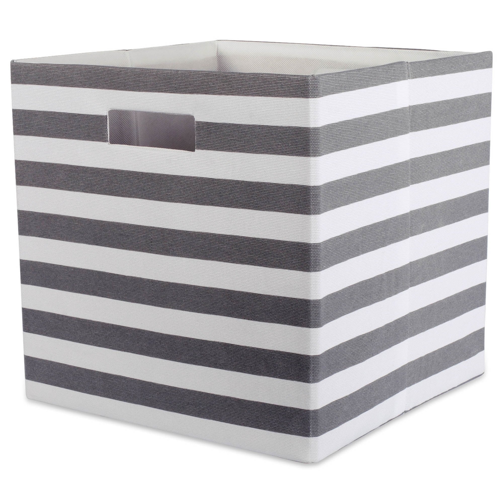 Polyester Cube Stripe Gray Square 11x11x11 - Walmart.com