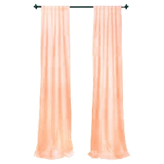 Polyester Curtain Panel 56"x63"Inch - Peach