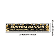 Polyester Custom Banner Decorative Photography Backdrop for Birthday Party Event Indoor