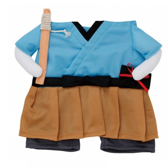Polyester Cute Pet Halloween Clothes Samurai Funny Upright Costume Dress Up For Cats Dogs Pet Cosplay Costume S