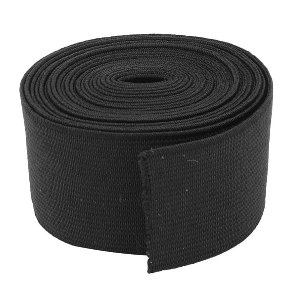 Unique Bargains Tailoring Polyester DIY Sewing Handcraft Clothes Cuff Elastic Band Black 2.73 Yards