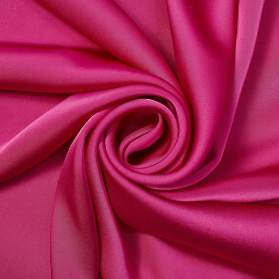 Polyester Double Face Satin 61 Inch Shiny Smooth Soft 165 GSM Fabric By The Yard For Sewing Apparel, Accessories, And Décor (Magenta, 1 Yard)