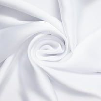Polyester Double Face Satin 61 Inch Shiny Smooth Soft 165 GSM Fabric By The Yard For Sewing Apparel, Accessories, And Décor (White, 1 Yard)