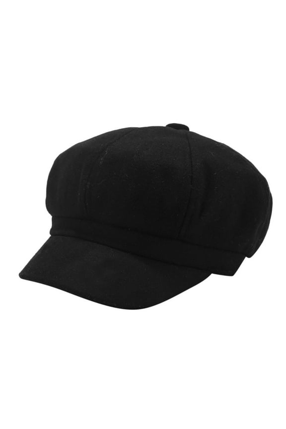 Polyester Duck Tongue Cap, Visors, FNGZ Vintage Women's Winter Solid Hat Beret Cap Korean Painter Newsboy Beret