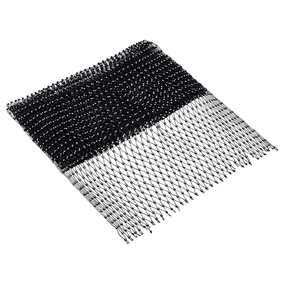 Polyester Elastic Rhinestone Fishnet Fabric Shiny Mesh Fabric for Garment Accessory Black 3mm 2yards/pc DIY
