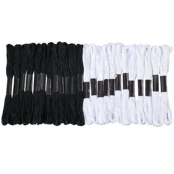 Polyester Embroidery Threads for Stitch 6-Ply Embroidery Floss DIY Friendship Bracelets String Mixed Color 0.5mm about 8.75 Yards(8m)/Skein