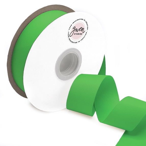 Polyester Emerald Green Grosgrain Ribbon, 150' x 1.5" by Gwen Studios