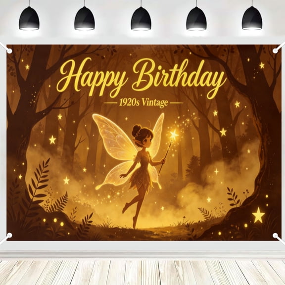 Polyester Enchanted Forest Fairy Birthday Backdrop, Magical Woodland Photography Background Decor 3x5ft