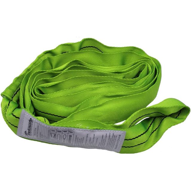 Polyester Endless Round Sling Hoist Straps for Rigging Towing and Lifting Green 9ft 5300lbs Capacity