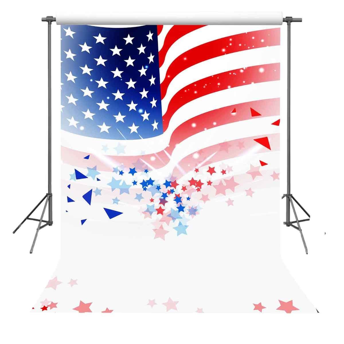 Polyester Fabric 5x7ft America Flag Stars Photography Backdrop Photo ...