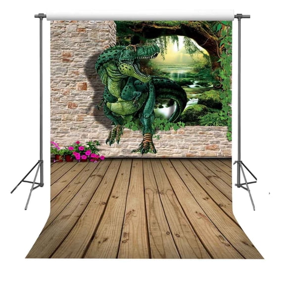 Polyester Fabric 5x7ft Dinosaur Photography Backdrop Children Party Photo Props As TV Wall