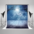 thumbnail image 1 of Polyester Fabric 5x7ft Halloween Photography Backdrops Tree Moon Wooden Photo Backdrop Studio Photo Props for Children, 1 of 3