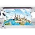 thumbnail image 1 of Polyester Fabric 7x5ft World Scenery Photography Backdrop Studio Props, 1 of 3