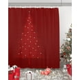 thumbnail image 1 of Polyester Fabric Red Christmas Tree Shower Curtain, Xmas Tree Snowflake Modern Geometric, Waterproof Bathtub Curtain Bathroom Decor Set with Hooks 72 x 72 Inches,, 1 of 6