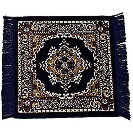 Polyester Fabric Royal Blue Meditation Prayer Mat (Approx. 24 x 24 Inch) Multi-Purpose Meditation Mat/Rug, Religious Spiritual Items, Home Aasan/Yoga/Meditation
