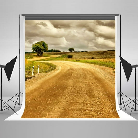 Polyester Fabric Rustic Country Fundo Road Photo Backdrops for Photography Studio Props 5x7ft