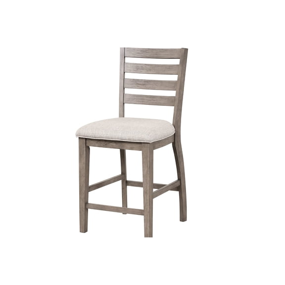 Ladder Back Construction / Counter Side Dining / Polyester Upholstered Seats
