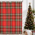thumbnail image 1 of Polyester Fabric Shower Curtain 47x70 Inches – Stall Size Red Waterproof Machine Washable Quick Dry with Rustproof Grommets & 12 Hooks, No Drill Hotel Quality, 1 of 6