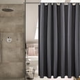 thumbnail image 1 of Polyester Fabric Shower Curtain Liner Solid, Hotel Quality, Machine Washable Waterproof Shower Curtain Liner With Hooks, 1 of 8