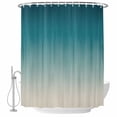 thumbnail image 1 of Polyester Fabric Teal Blue Ombre Shower Curtain, Contemporary Gradient Abstract Art Waterproof Bathtub Curtain Bathroom Decor Set with Hooks 72 x 96 Inches, 1 of 6