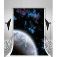 thumbnail image 1 of Polyester Fabric Universe Backdrop 5x7ft Photography Backdrop Planet Stars Nebula Outer Space Nature Science Fiction Photographic Photos Video Studio Props, 1 of 3