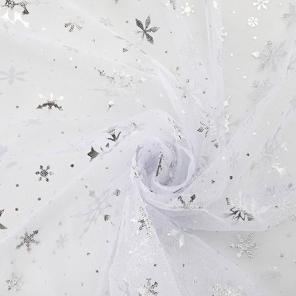 Polyester Fabric for Children Photography Props Clothing Accessories Snowflake White 170cm Material Polyester