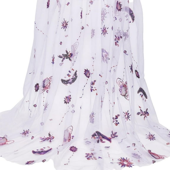 Polyester Fabrics DIY Craft Making Supplies Lilac 1300~1530mm 1 yard/pc