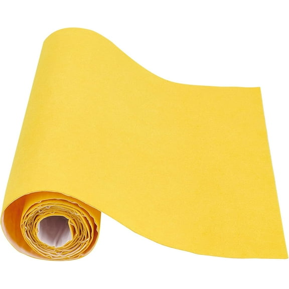 Polyester Felt Sticker Self Adhesive Fabric Rectangle Yellow 40x0.1cm 2m/roll diy
