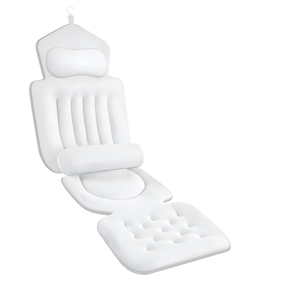 Polyester Fiber Bathtub Cushion Featuring Lumbar Support Design Enhances Safety Comfort During Long Bathing Hour