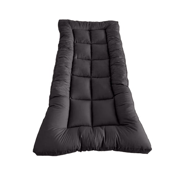 Polyester Fiber Foldable Mattress for Futon or Student Bed, Black, 35.43 x 78.74 Inches, 1 Piece